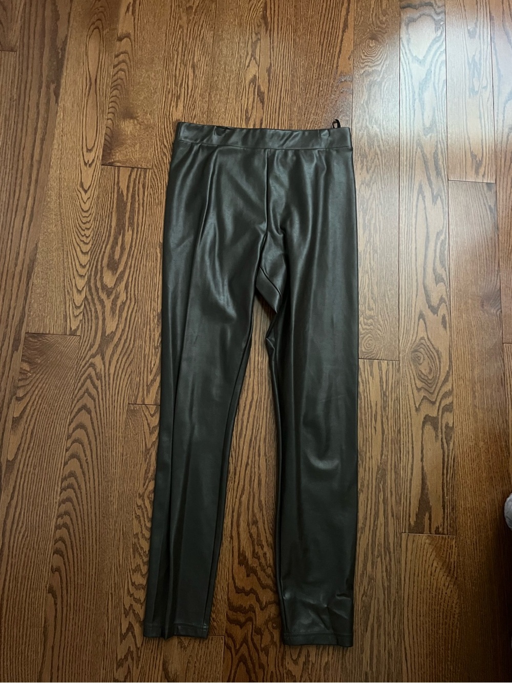 Aritzia Brown Faux Leather Pants- Straight Legged